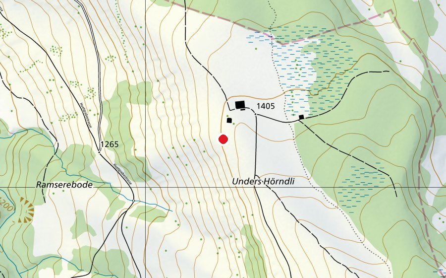 Mappa con la posizione di Alp Hörndli (Campo sportivo)