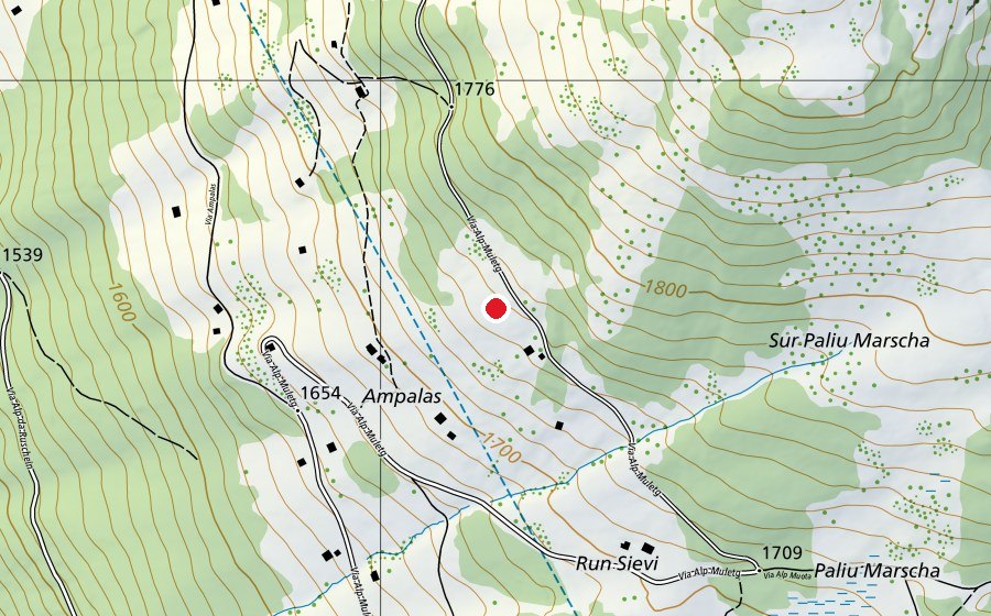 Carte indiquant l’emplacement de Alp Motta (Terrain de sport)