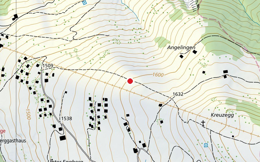 Carte indiquant l’emplacement de Angelingen (Terrain de sport)