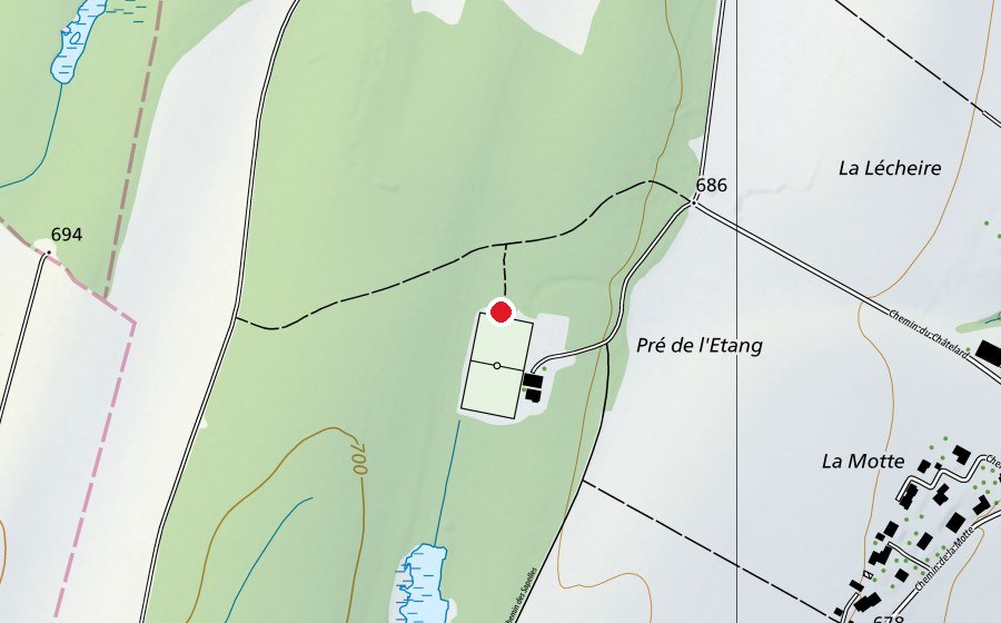 Mappa con la posizione di Archers du Gros-de-Vaud (Campo sportivo)