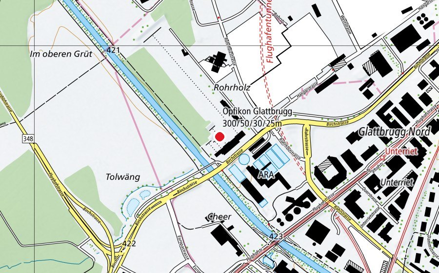 Mappa con la posizione di Armbrustschiessanlage 30m (Campo sportivo)