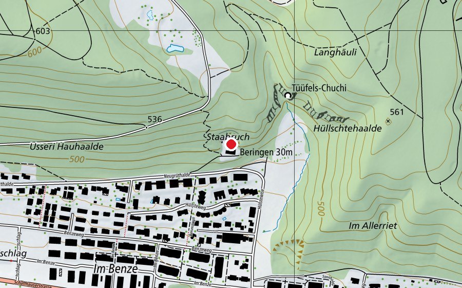 Karte mit dem Standort von Armbrustschützen (Sportplatz)