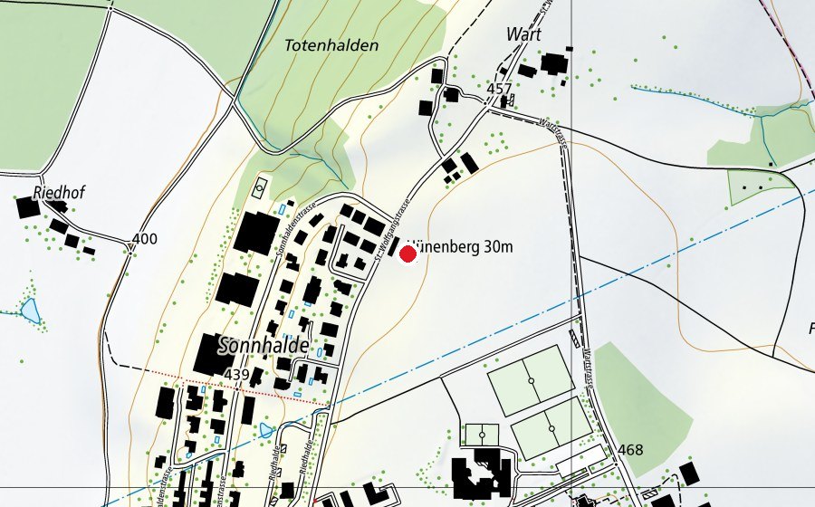 Map showing the location of Armbrustschützen (Sports field)