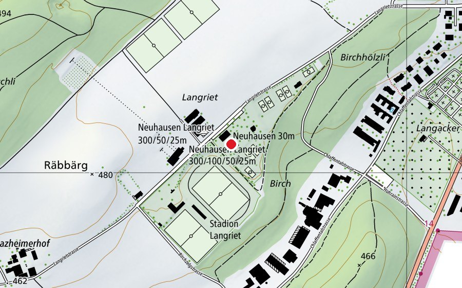Map showing the location of AS Neuhausen (Sports field)