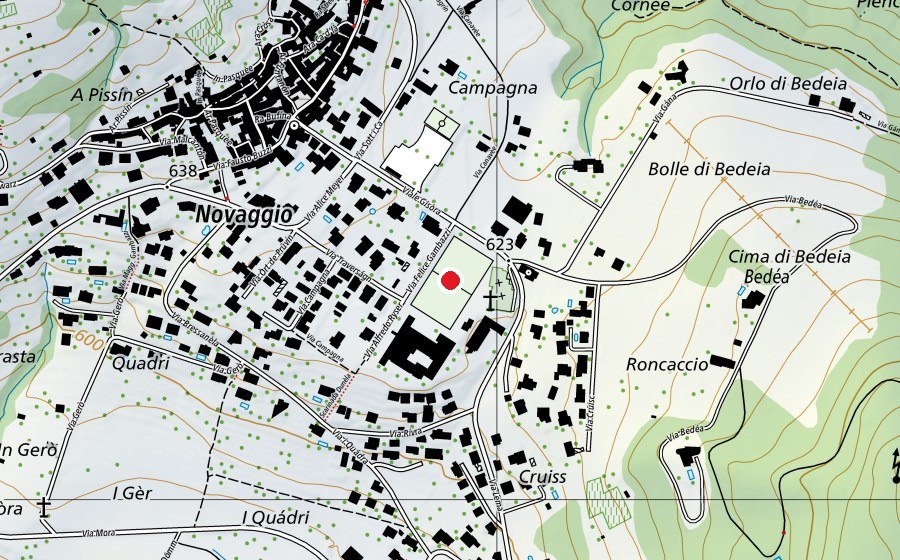 Carte indiquant l’emplacement de AS Novaggio (Terrain de sport)