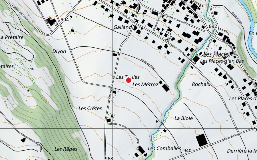 Carte indiquant l’emplacement de Atterro Versegères (Terrain de sport)