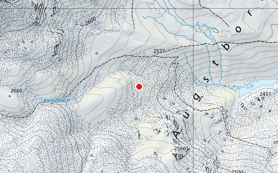 Mappa con la posizione di Augstbord (Campo sportivo)