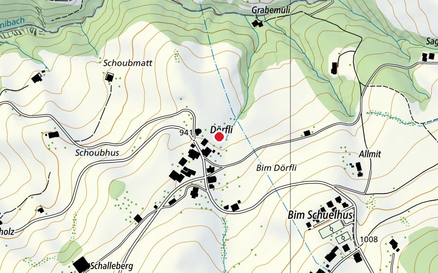 Mappa con la posizione di Ausbildungsplatz für Pferde (Campo sportivo)