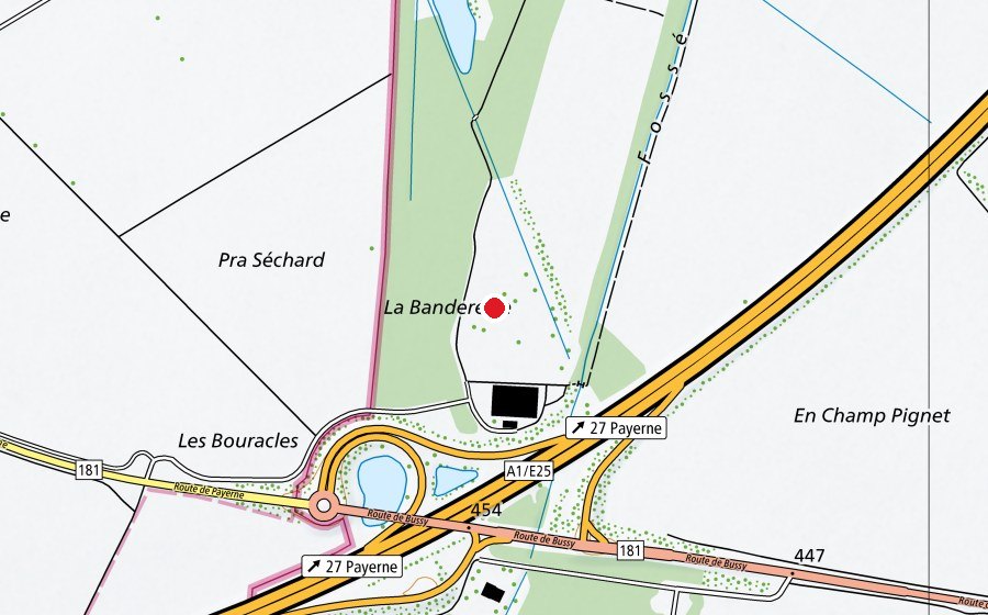 Carte indiquant l’emplacement de Aventuries (Terrain de sport)