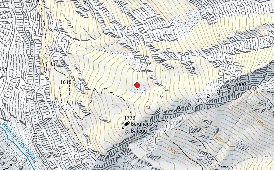 Map showing the location of Bäregg (Sports field)