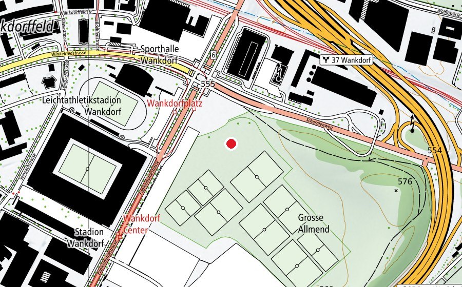 Mappa con la posizione di Baseball Bern Cardinals (Campo sportivo)