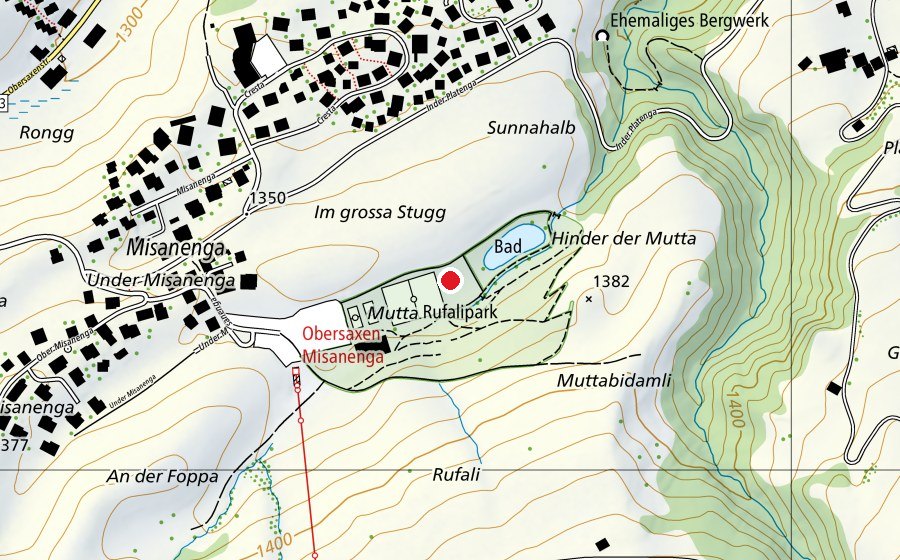 Map showing the location of Beach Volley Ball Feld (Sports field)
