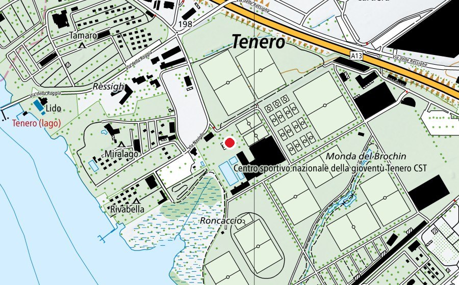Carte indiquant l’emplacement de Beach volley piscina (Terrain de sport)