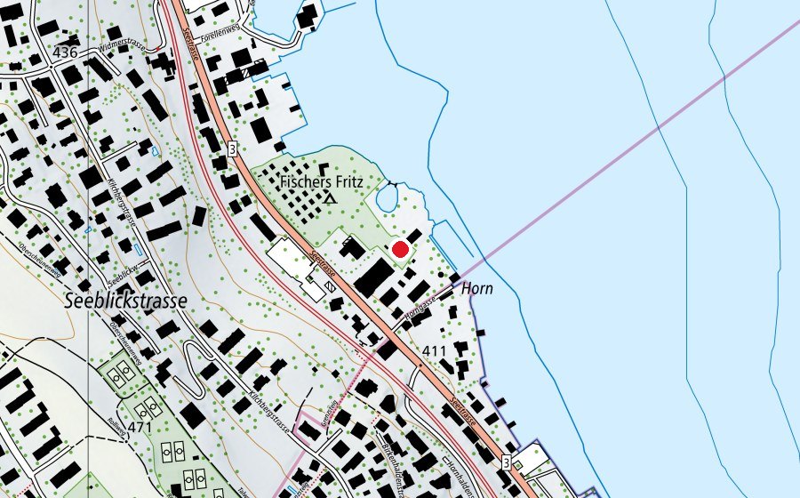 Carte indiquant l’emplacement de beach volleyball court Fischer's Fritz (Terrain de sport)