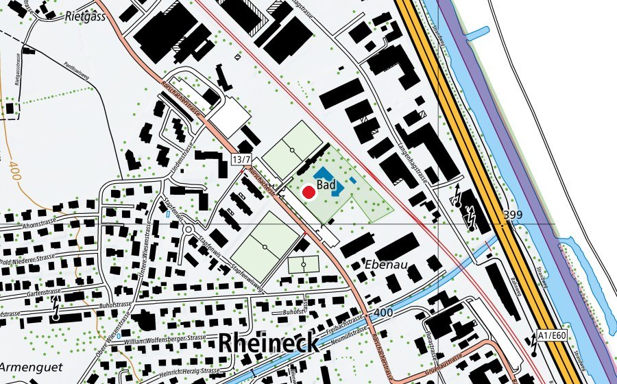Map showing the location of Beach Volleyball (Sports field)