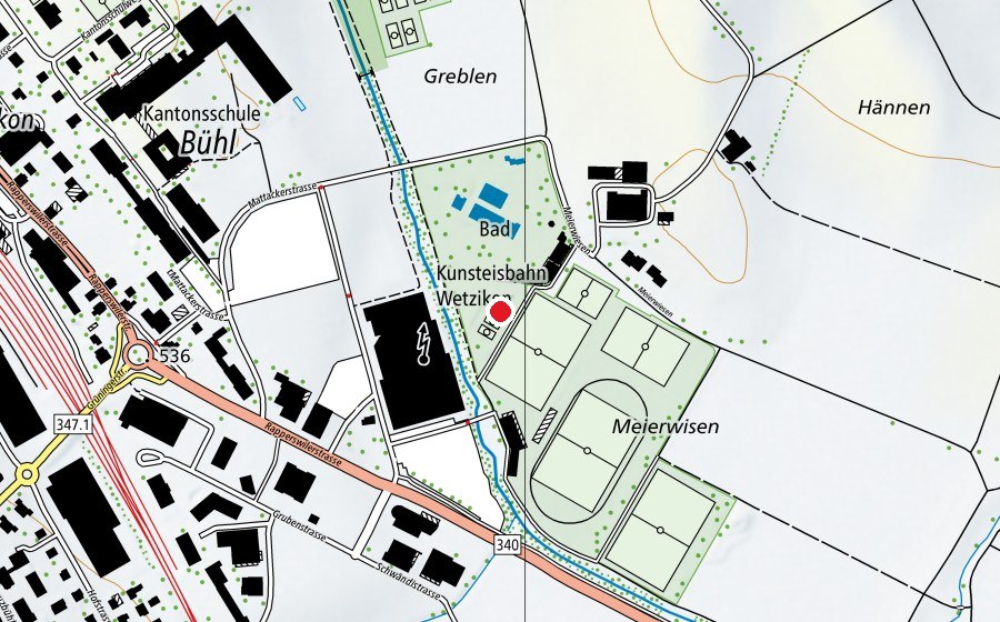 Mappa con la posizione di Beachvolleyballfeld Meierwiesen (Campo sportivo)