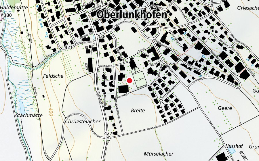 Map showing the location of Beachvolleyballfeld Oberlunkhofen (Sports field)