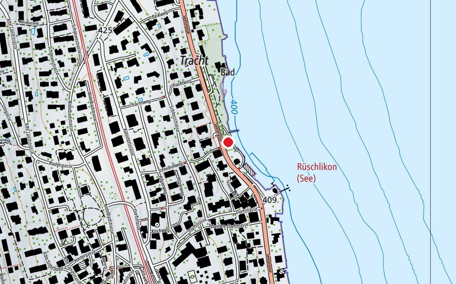 Mappa con la posizione di Beachvolleyballfeld Rüschlikon (Campo sportivo)