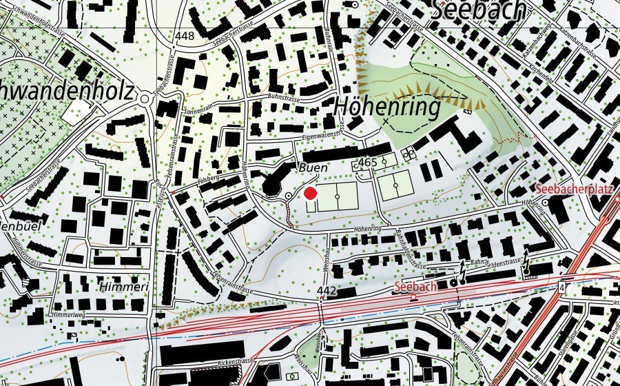 Mappa con la posizione di Beachvolleyballfeld Schulhaus Buhnrain (Campo sportivo)