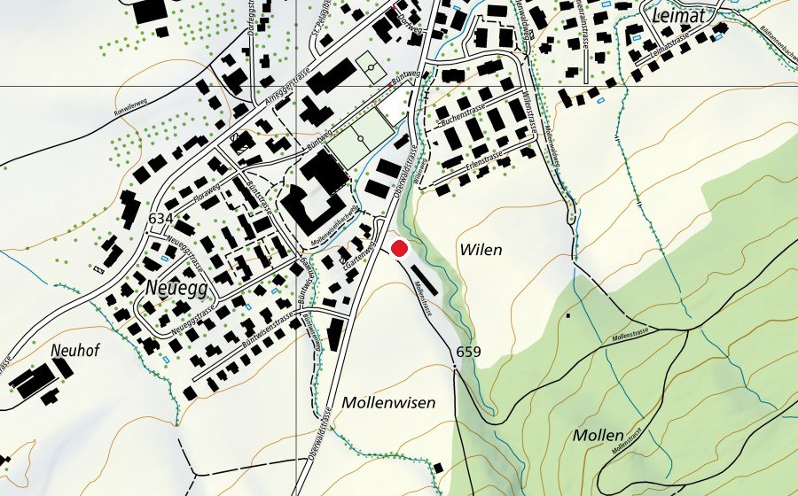 Mappa con la posizione di Beachvolleyballfeld Waldkirch (Campo sportivo)
