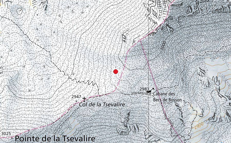 Mappa con la posizione di Becs De Bosson (Campo sportivo)