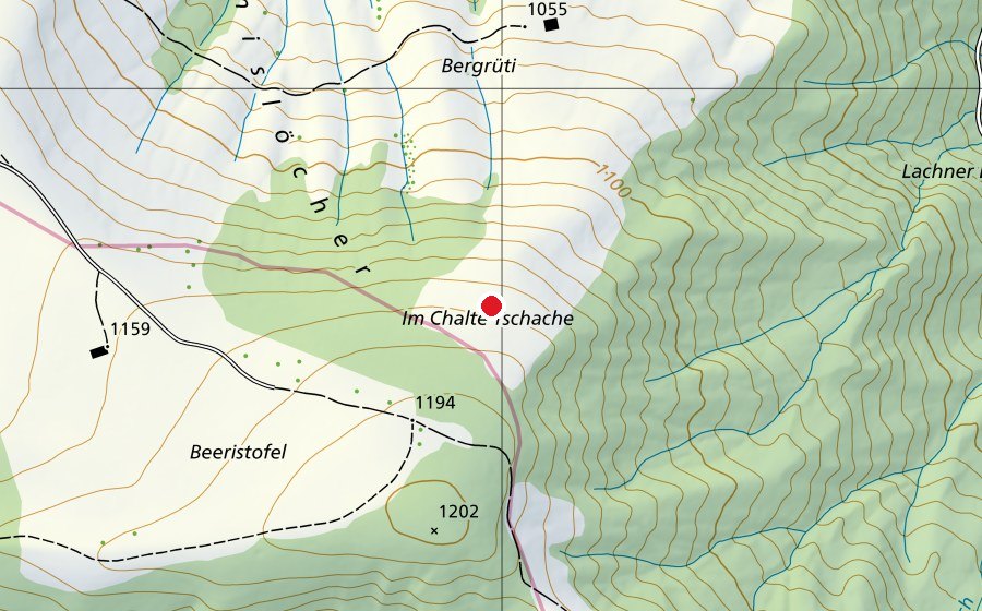 Karte mit dem Standort von Beeristofel (chörnlisegg) (Sportplatz)