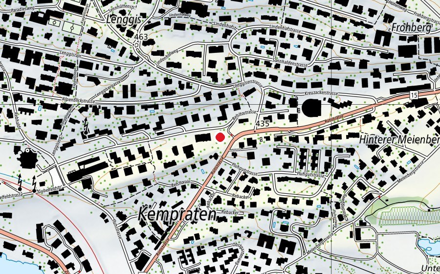 Mappa con la posizione di Belsitoplatz (Campo sportivo)