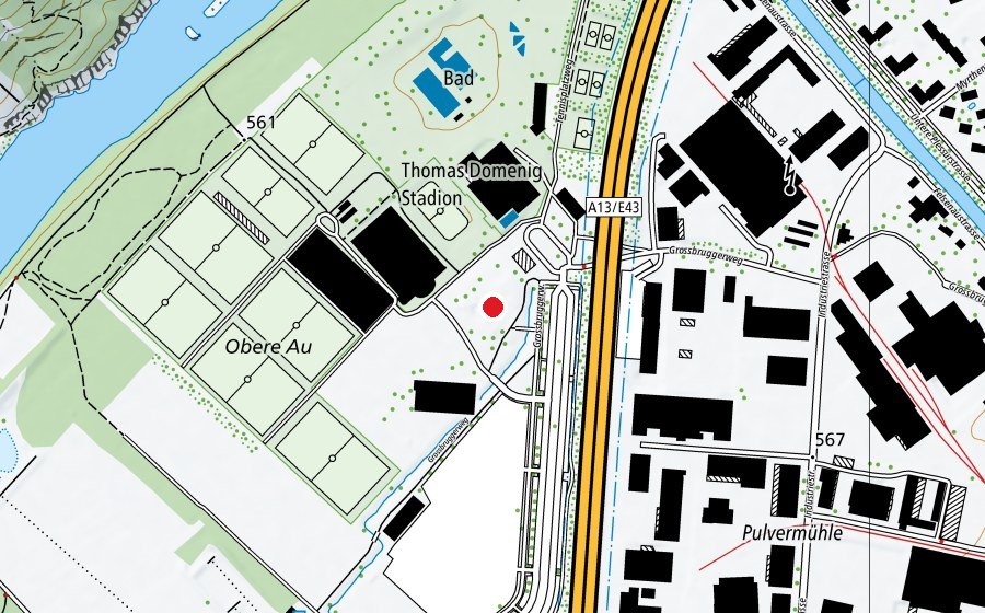 Karte mit dem Standort von Betongarta (Sportplatz)