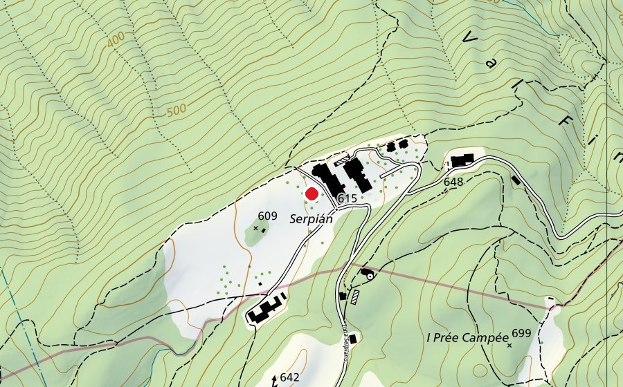 Mappa con la posizione di Bike Park (Campo sportivo)