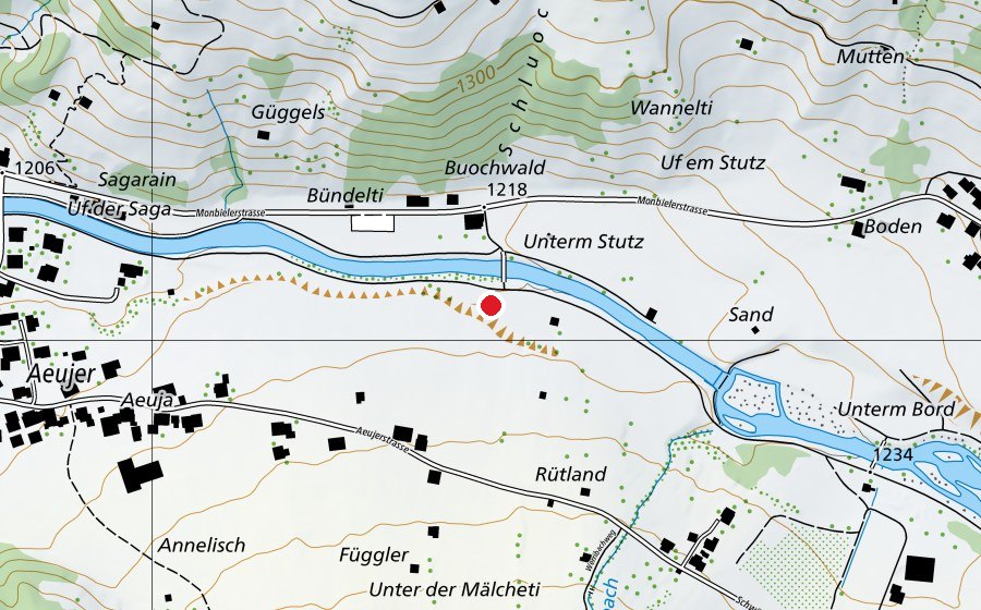 Mappa con la posizione di Bikepark (Campo sportivo)
