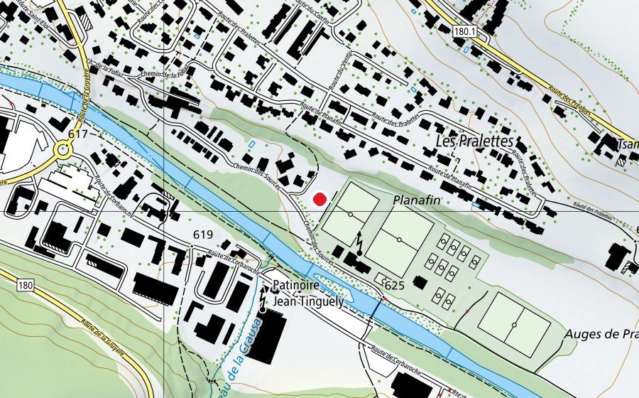 Karte mit dem Standort von Bikepark Marly (Sportplatz)