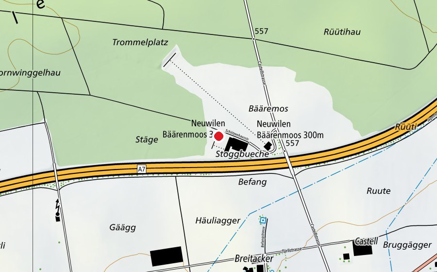 Map showing the location of Bogen Club Bodensee (Sports field)
