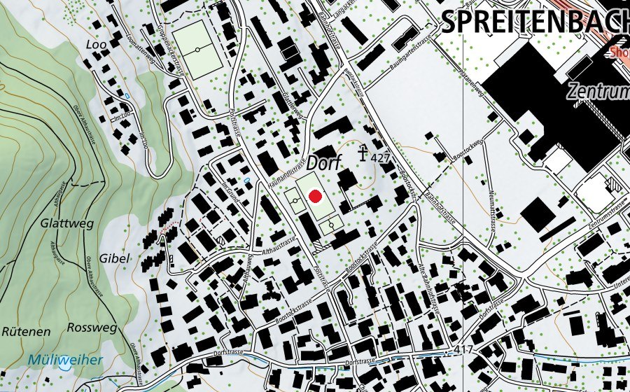 Carte indiquant l’emplacement de Boostock (Terrain de sport)