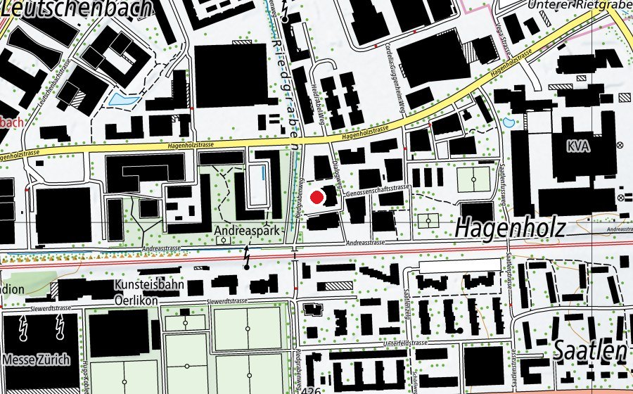 Mappa con la posizione di Boulesplatz (Campo sportivo)
