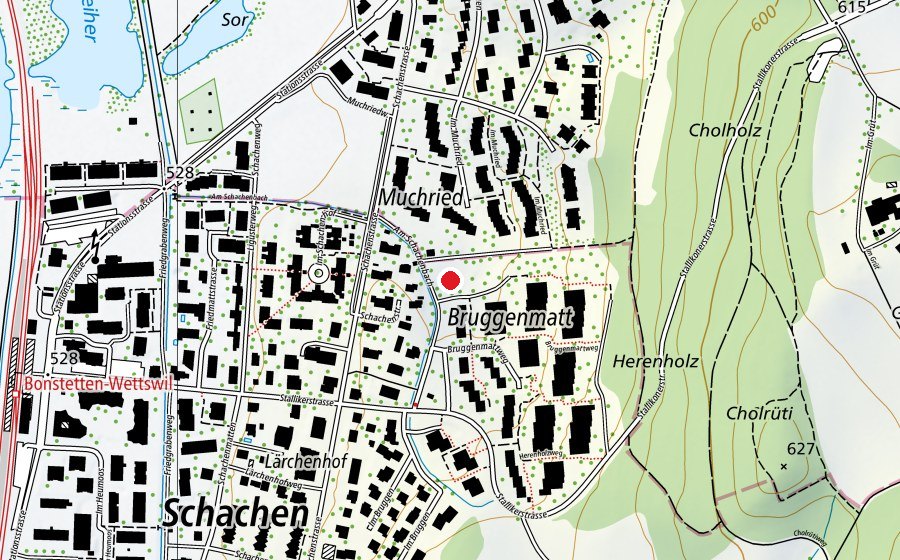 Carte indiquant l’emplacement de Bruggenmatt (Terrain de sport)