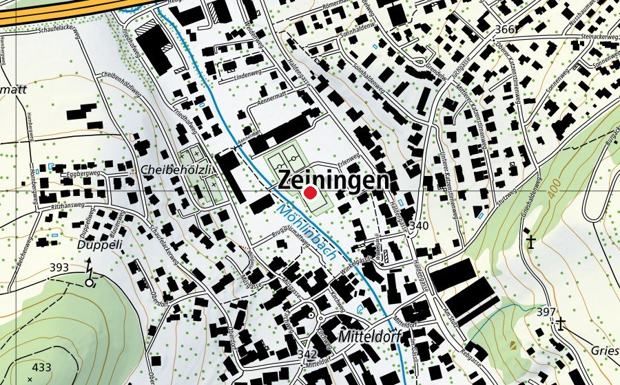 Mappa con la posizione di Brugglismatt (Campo sportivo)