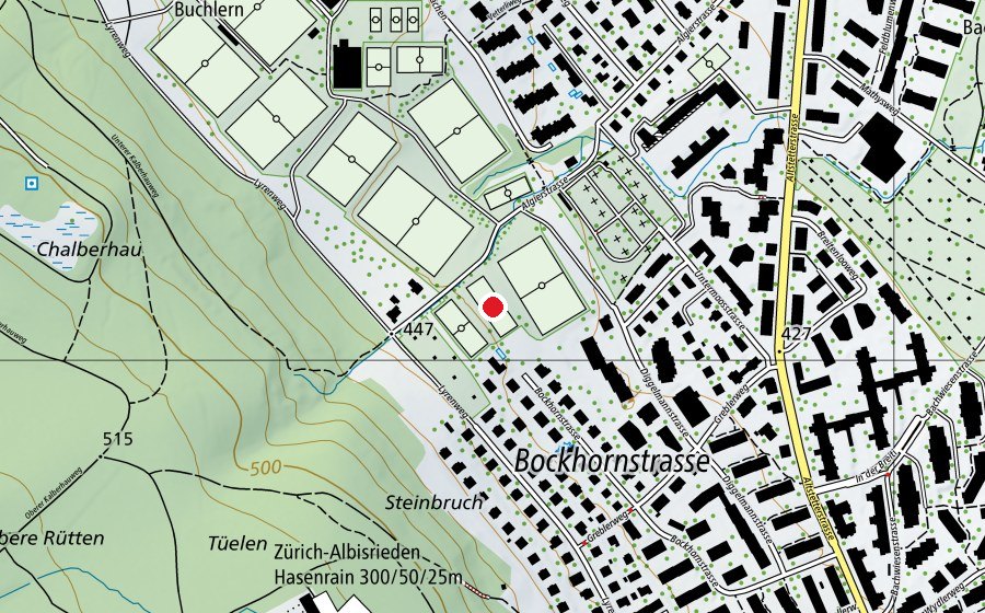 Mappa con la posizione di Buchlern AW2 (Campo sportivo)