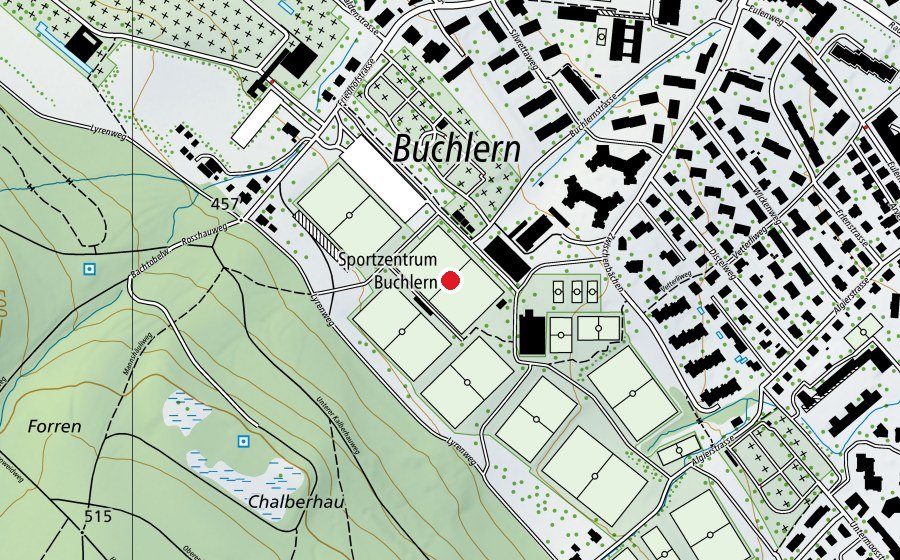 Mappa con la posizione di Buchlern R9 (Campo sportivo)
