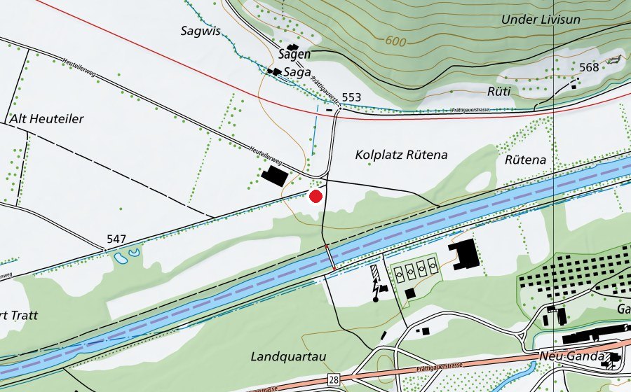 Carte indiquant l’emplacement de Clavadetscher (Terrain de sport)