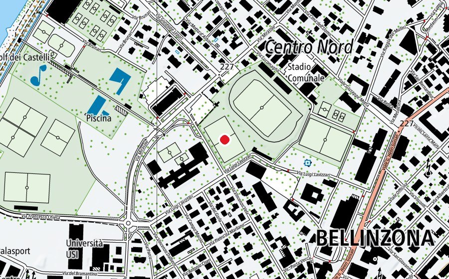 Mappa con la posizione di Comunale B (Campo sportivo)