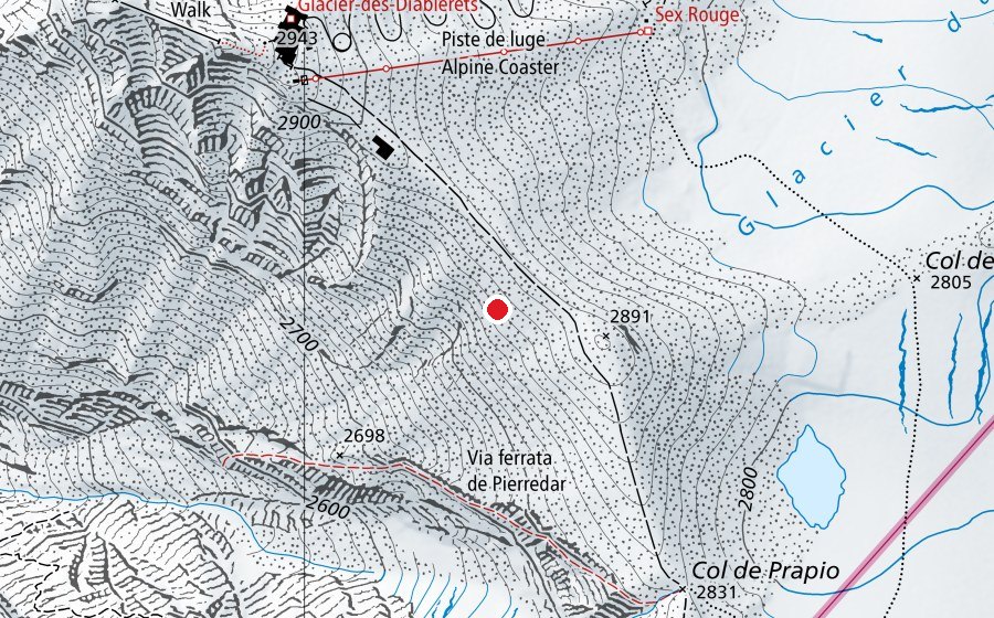 Carte indiquant l’emplacement de diablerets (Terrain de sport)