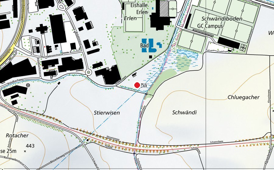 Carte indiquant l’emplacement de Elektro Offroad Club Dielsdorf (Terrain de sport)