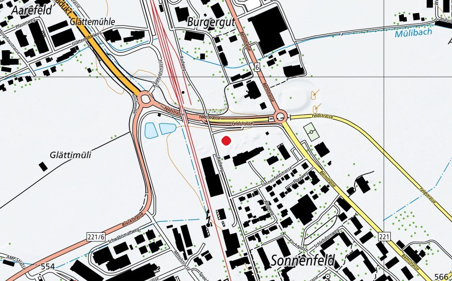 Carte indiquant l’emplacement de Eyals Skatepark Steffisburg (Terrain de sport)