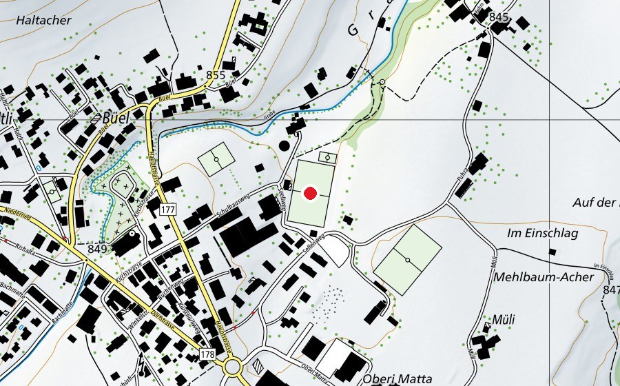 Mappa con la posizione di FC Plaffeien (Campo sportivo)