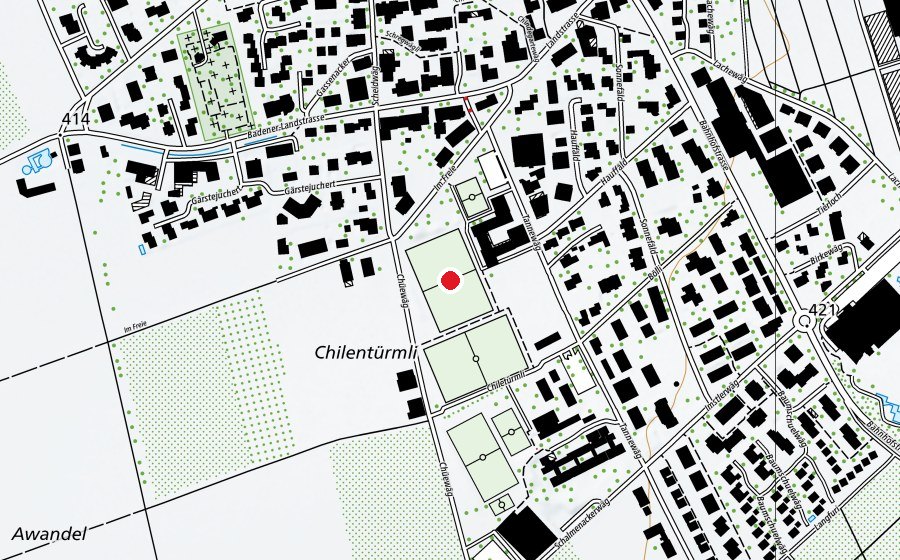 Map showing the location of FC Rafzerfeld - Traube 1 (Sports field)