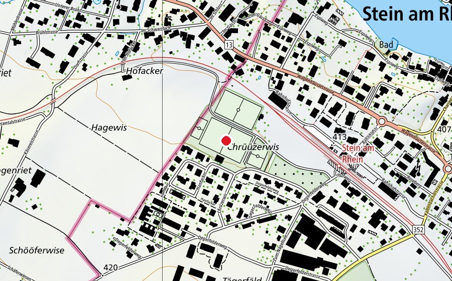 Mappa con la posizione di FC Stein am Rhein (Campo sportivo)