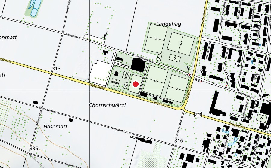 Karte mit dem Standort von Feld C (Sportplatz)