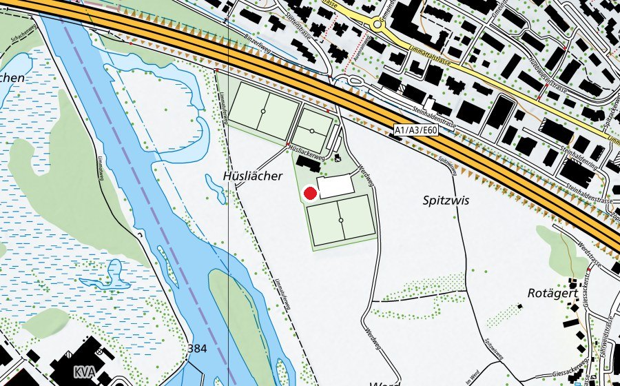 Mappa con la posizione di Fitnesspark (Campo sportivo)