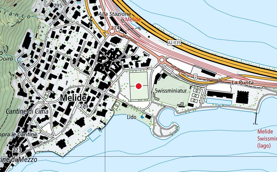 Map showing the location of Flavio Signorelli (Sports field)