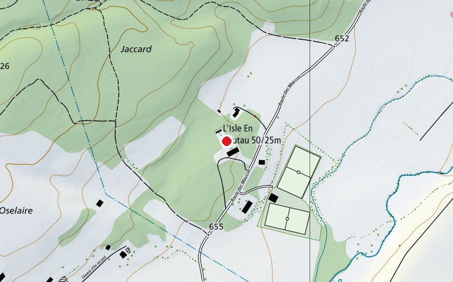 Carte indiquant l’emplacement de Francs-Tireurs de L'Isle (Terrain de sport)